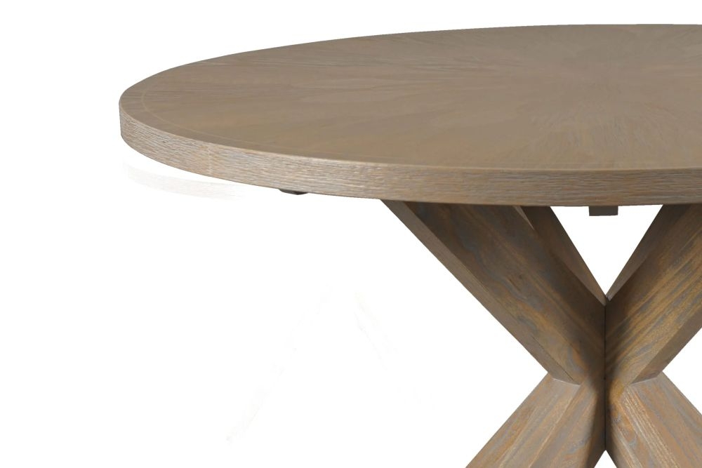 Product photograph of Preston Oak 120cm Round Dining Table - 4 Seater from Choice Furniture Superstore.